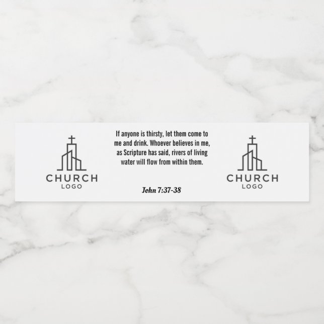 Rótulo de Água do John 7:37-38 (Rótulo Único)