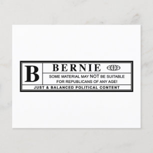 Rótulo de Aviso da Bernie Sanders