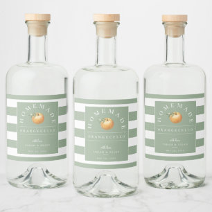 Rótulo de Bebida de Faixa de Orangecello Moderno