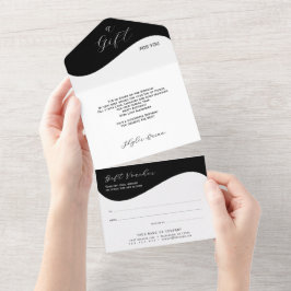 Rótulo de Borda Plana - Onda preta 1 Voucher