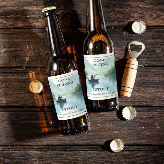 Rótulo de Cerveja de Escada De Pesca (Criador carregado)