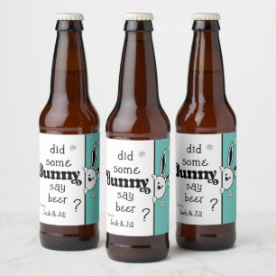Rótulo de Cerveja páscoa, Um Bunny disse cerveja?