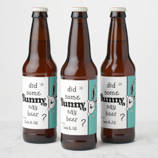 Rótulo de Cerveja páscoa, Um Bunny disse cerveja?