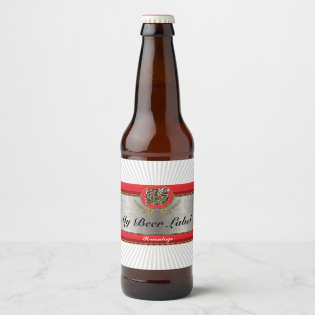 Rótulo de Cerveja Pilsener Vermelho (Frente)