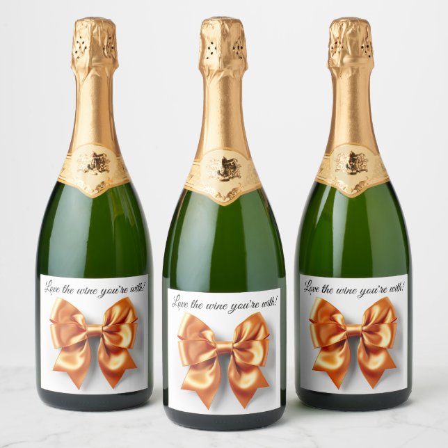 Rótulo de Champanhe Arco Dourado (Garrafas)