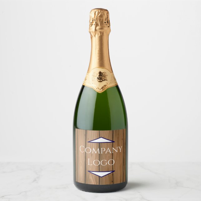 Rótulo de Champanhe com Logotipo Personalizado da  (Frente)