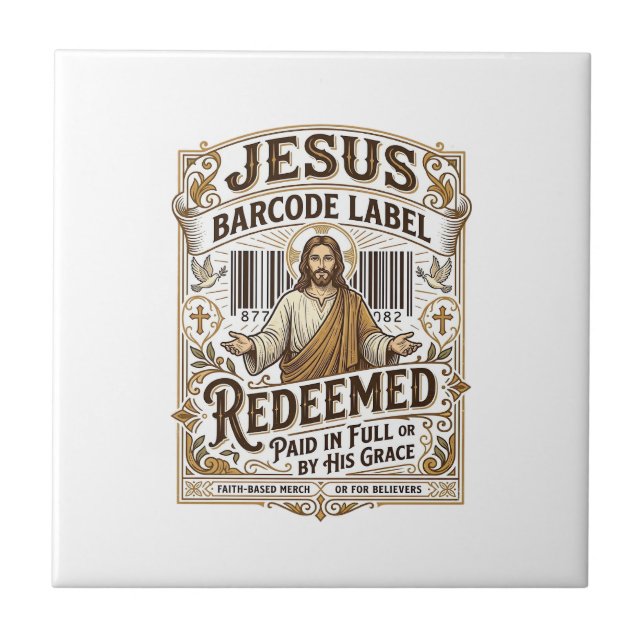 Rótulo de Código de Barras de Jesus Resgatado Rótu (Frente)