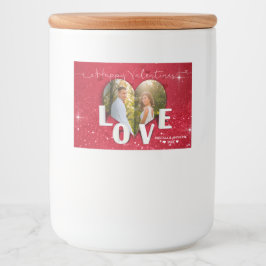 Rótulo de Comida de dia de os namorados com Foto C