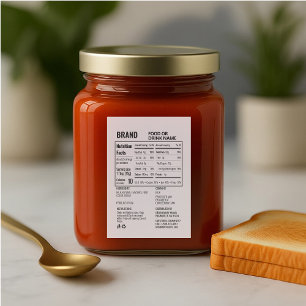 Rótulo de Comida do Ingrediente com Fatos Nutricio