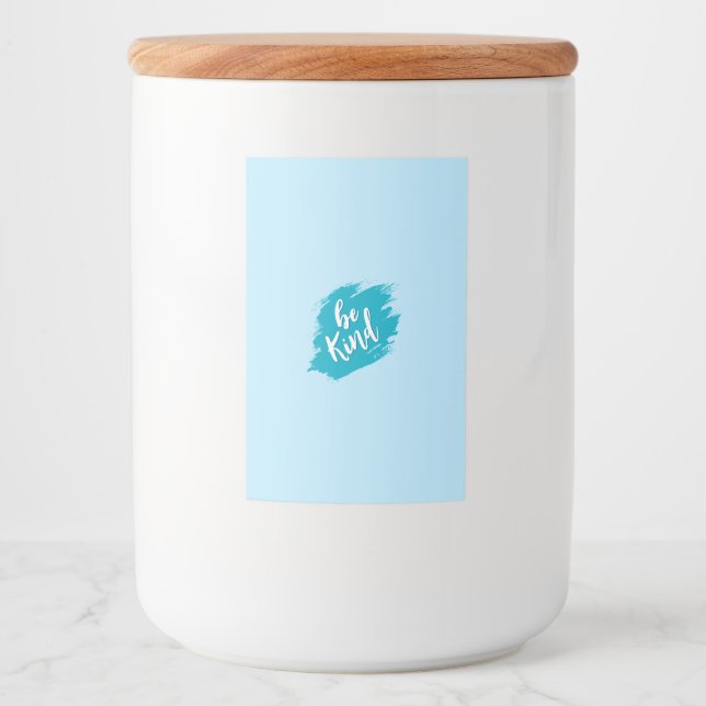 Rótulo de comida personalizado azul estético para  (Frente)