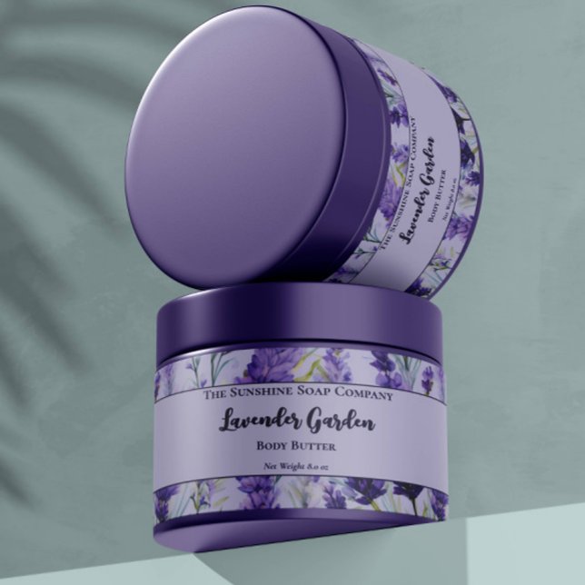 Rótulo de Cosméticos de Jardim de Lavanda Floral P (Criador carregado)