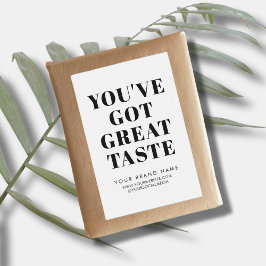 Rótulo de embalagem de selo branco moderno