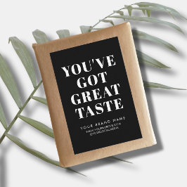 Rótulo de embalagem de selo preto moderno