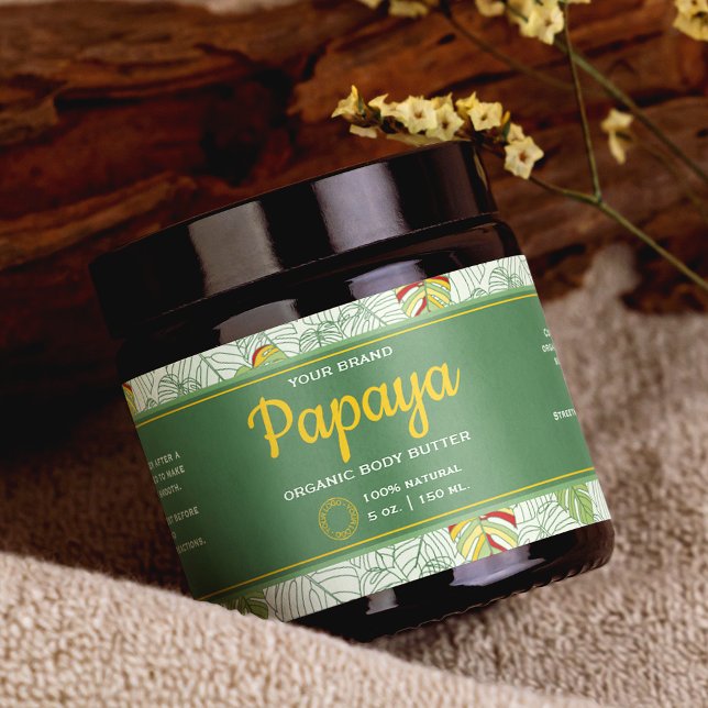 Rótulo de Embraiamento em volta dos Cosméticos das (Wrap-around cosmetics jar label)