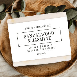 Rótulo de embrulhamento do Bar de Shampoo branco p