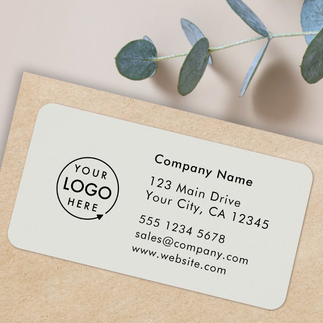 Rótulo de Endereço Comercial | Adesivo de Informaç (Company branded return address labels for everyday business professional mailing needs)