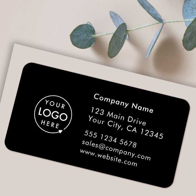 Rótulo de Endereço Comercial | Adesivo de Informaç (Company branded return address labels for everyday business professional mailing needs)
