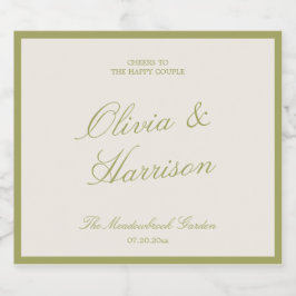 Rótulo de Espumante Casamento Olive Estate