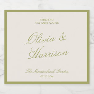 Rótulo de Espumante Casamento Olive Estate