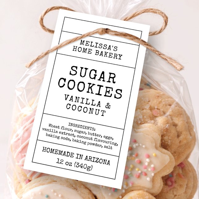 Rótulo de etiqueta pendente de padaria rústica cas (Criador carregado)