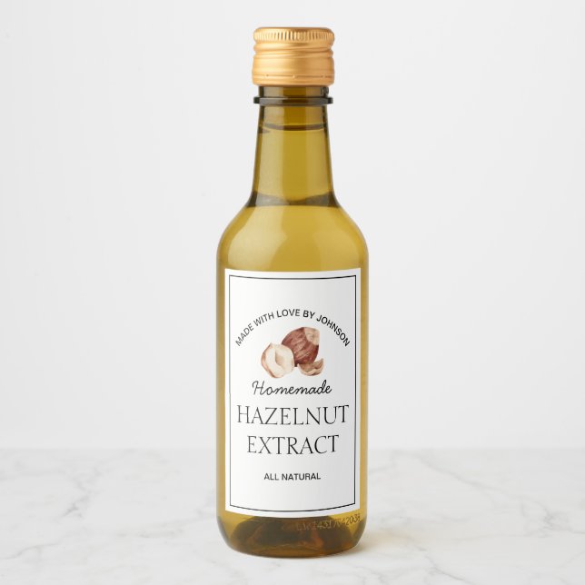 Rótulo de Extrato de avelã (Frente)