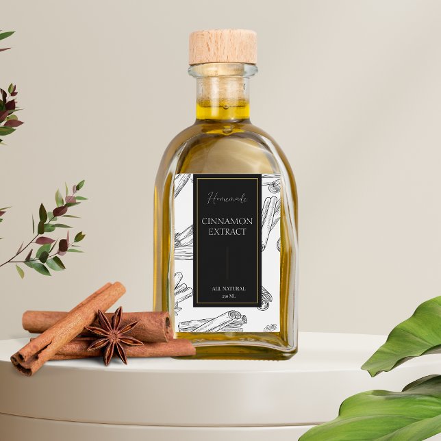 Rótulo de Extrato de Cinnamon de Homemade Sketch (Criador carregado)