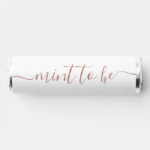 Rótulo de Favorito da Rosa Branca Dourada "Mint to