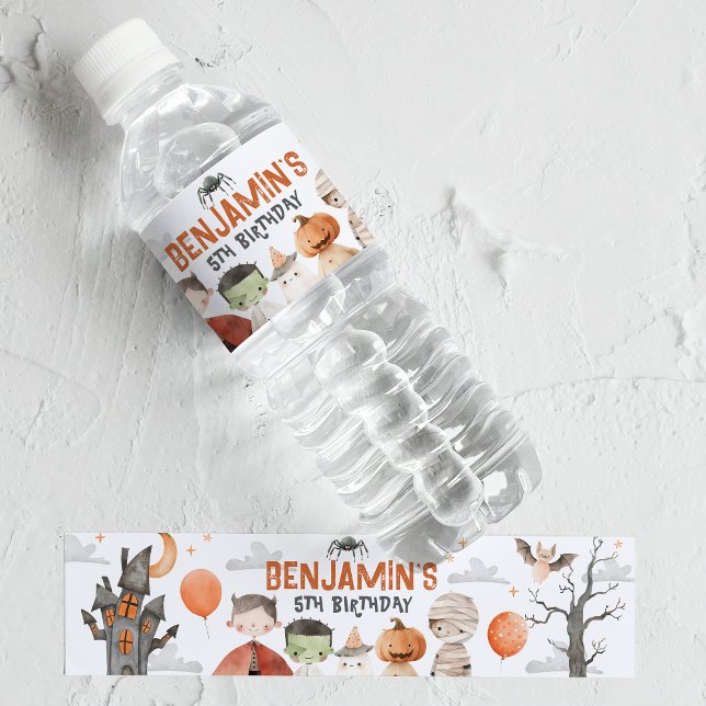 Rótulo de Frasco de Água de Festa de aniversário d (Criador carregado)