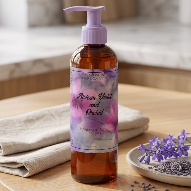 Rótulo de frasco de cosméticos com Flores Rosa e R (Criador carregado)