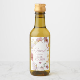 Rótulo de Frasco do Mini Vinho Floral Blush
