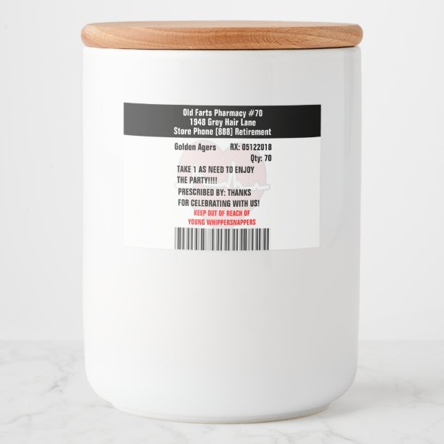 Rótulo de Frasco RX para Receita Impressiva de Far (Frente)