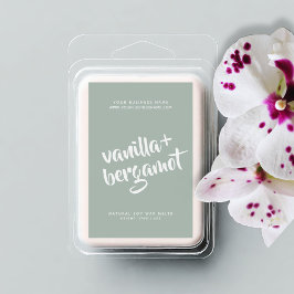 Rótulo de fusão da cera de soja de menta moderna