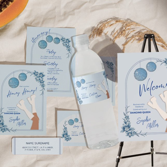 Rótulo de Garrafa de Água da Rainha Dançante Mamma (Criador carregado)