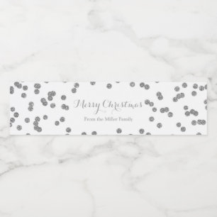 Rótulo de Garrafa de Água de Natal Feliz