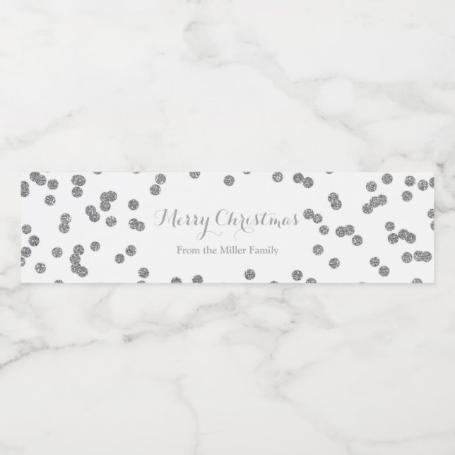 Rótulo de Garrafa de Água de Natal Feliz (Rótulo Único)