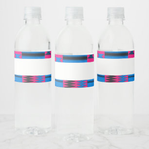 Rótulo de Garrafa de Água Impressão Africano