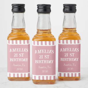 Rótulo de Garrafa de Bebida Alcoólica Elegante Lis
