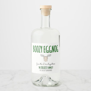 Rótulo de Garrafa de Boozy Eggnog, Grande Caseira
