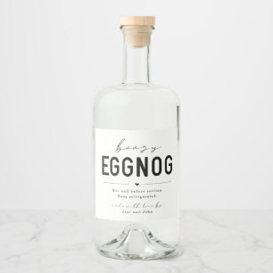 Rótulo de Garrafa de Boozy Eggnog, Grande Caseira