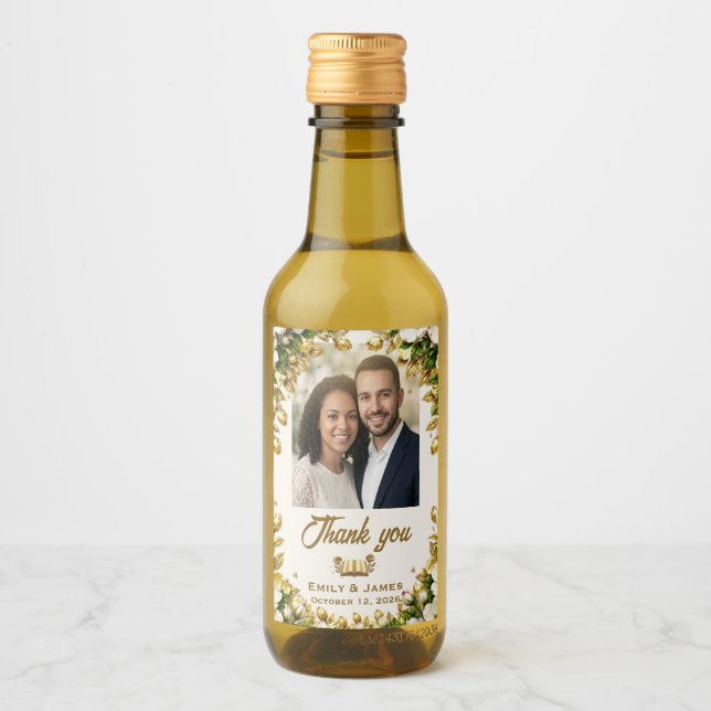 Rótulo de Garrafa de Casamento Dogwood da Carolina (Frente)