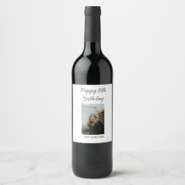 Rótulo De Garrafa De Cerveja 15 de aniversário feliz adicionar nome foto texto 