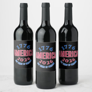 Rótulo De Garrafa De Cerveja 1776 AMÉRICA 2026 250 anos liberdade