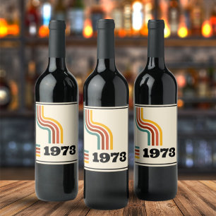 Rótulo De Garrafa De Cerveja 1973 Aniversário do Poster vintage Retroativo ou R