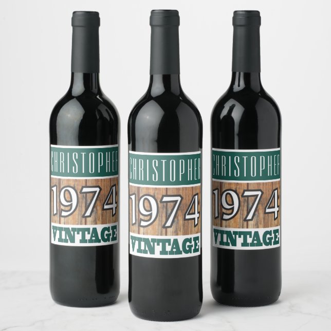 Rótulo De Garrafa De Cerveja 1974: Rótulo do Vinho de Nascimento (Garrafas)