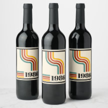 1986 40º Aniversário Listra Retro Vintage