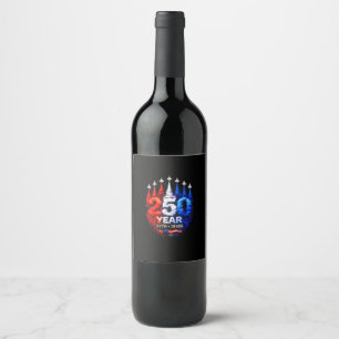 Rótulo De Garrafa De Cerveja 250 Anos Americano 1776 2026 250º EUA Patriótico 4