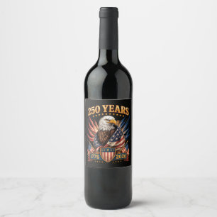 Rótulo De Garrafa De Cerveja 250 Anos Americano 250º Aniversário EUA Patriótico
