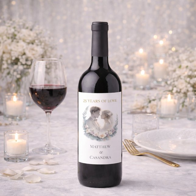 Rótulo De Garrafa De Cerveja 25th Wedding Anniversary Heirloom Celebration (Criador carregado)