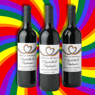 Rótulo De Garrafa De Cerveja 2 Noivas São Melhores Que Uma Bachelorette Lésbica