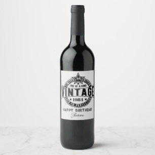 Rótulo De Garrafa De Cerveja 30 de Vintage Personalizado 40º 90 60º Aniversá